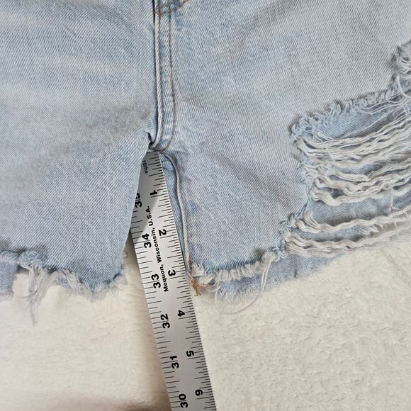 American Eagle 2 Piece Jeans Mom Shorts size 000 Distressed Womens 0690 - Picture 8 of 16